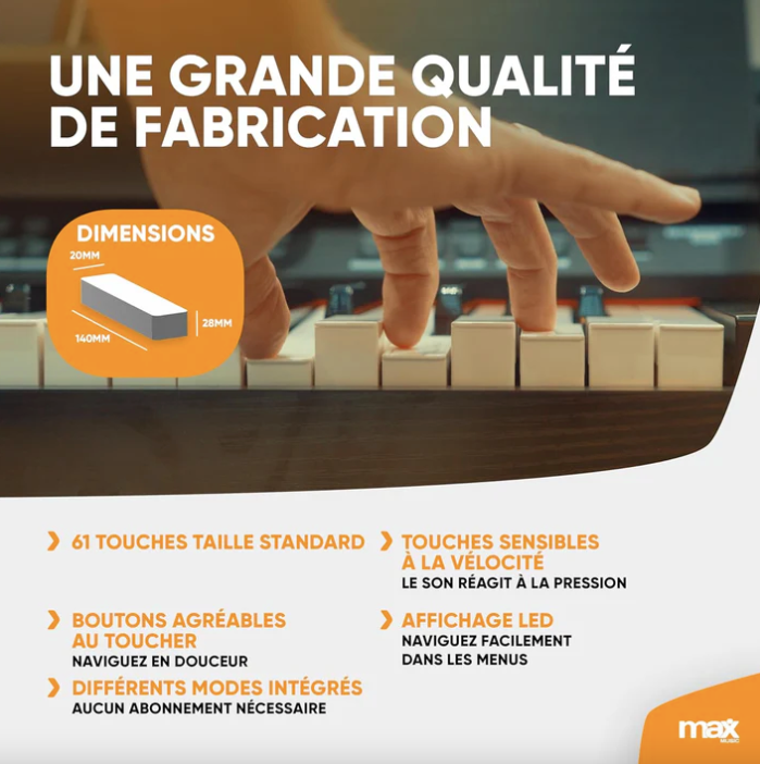 Piano numérique 61 touches Débutant